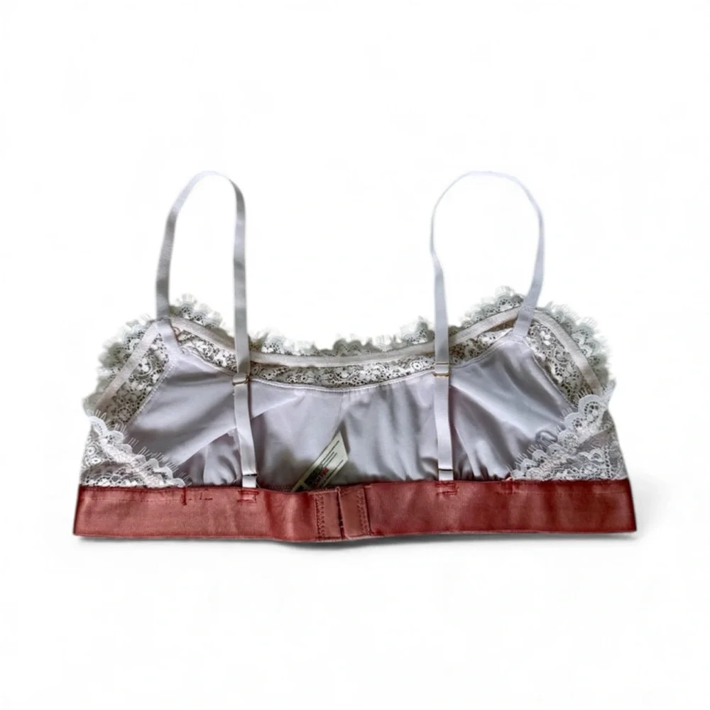 New 💫Free People 💫In Time Scoop Lace Trim Bralette size Medium